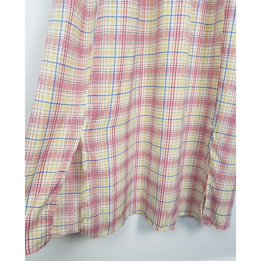 Glamorous Bloom Women's Maternity Sz. 4 Plaid Flutter Sleeve Midi Dress NWT - Picture 5 of 9